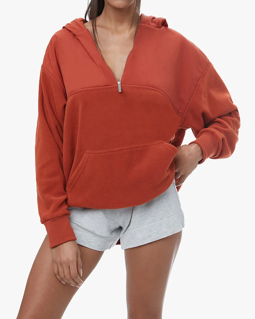 Polar Fleece Nylon Hoodie Half Zip sold by WeWoreWhat
