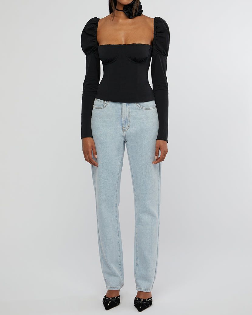 Long Sleeve Corset Top sold by WeWoreWhat product image thumbnail 3