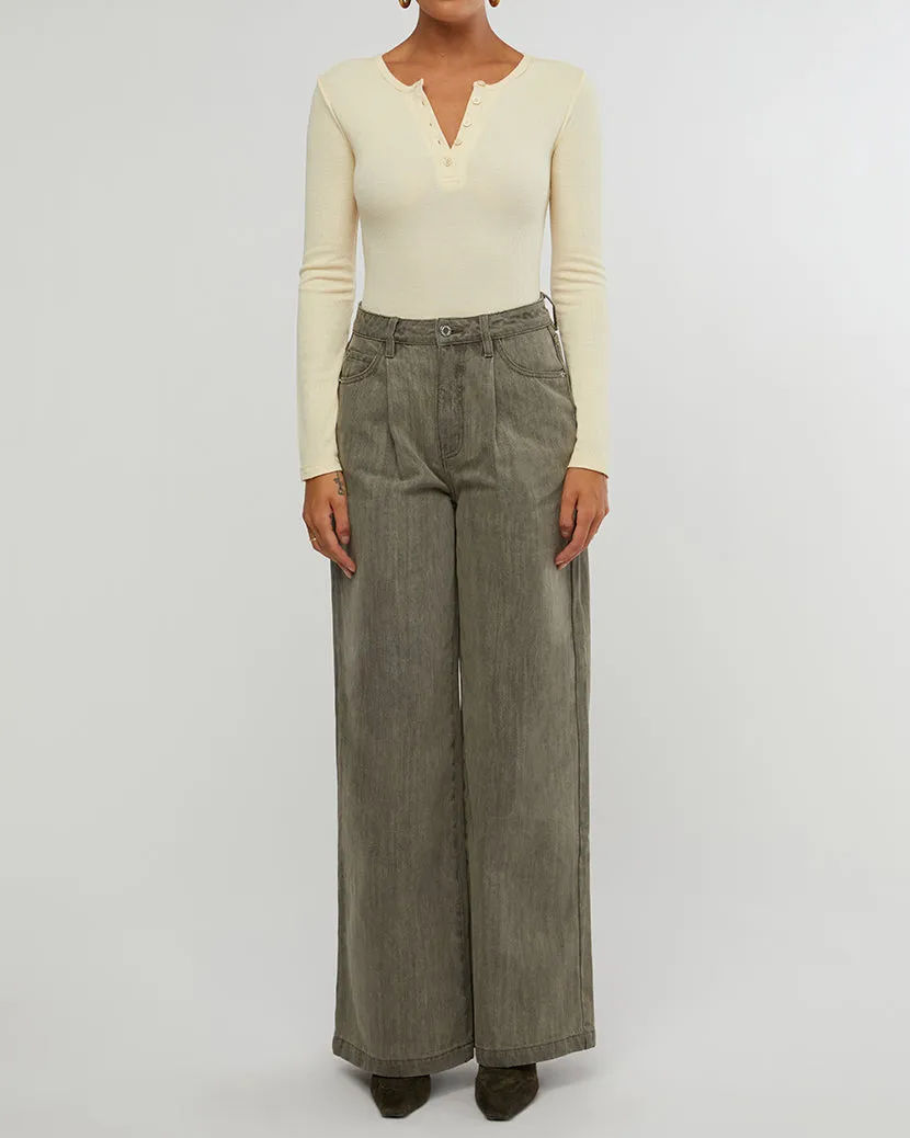 High Rise Pleated Wide Leg Pants sold by WeWoreWhat product image thumbnail 4