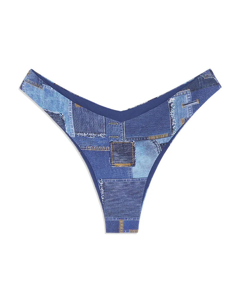 Delilah Denim Patchwork Bikini Bottom sold by WeWoreWhat product image thumbnail 2