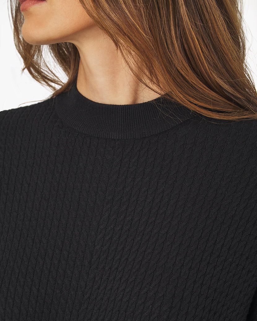 Mock Neck Cable Knit Sweater Romper sold by WeWoreWhat product image thumbnail 8