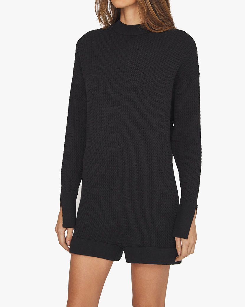 Mock Neck Cable Knit Sweater Romper sold by WeWoreWhat product image thumbnail 6