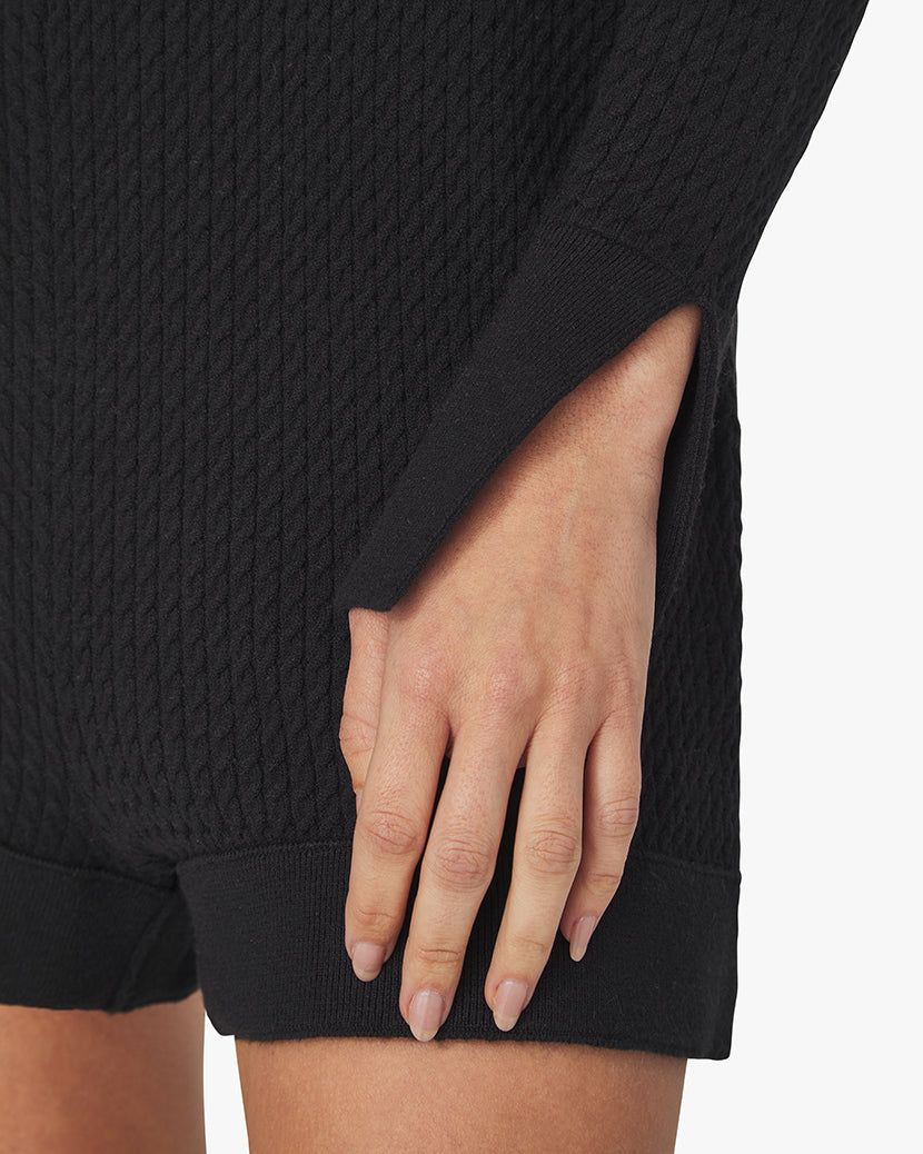 Mock Neck Cable Knit Sweater Romper sold by WeWoreWhat product image thumbnail 7