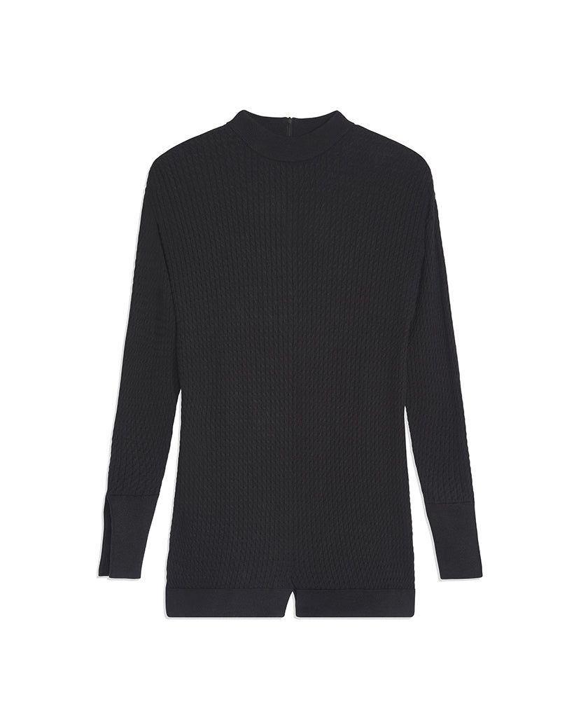 Mock Neck Cable Knit Sweater Romper sold by WeWoreWhat product image thumbnail 2