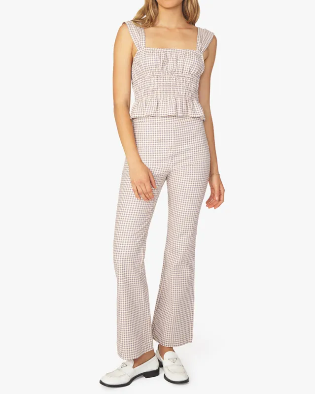 Crop Straight Micro Gingham Pant sold by WeWoreWhat