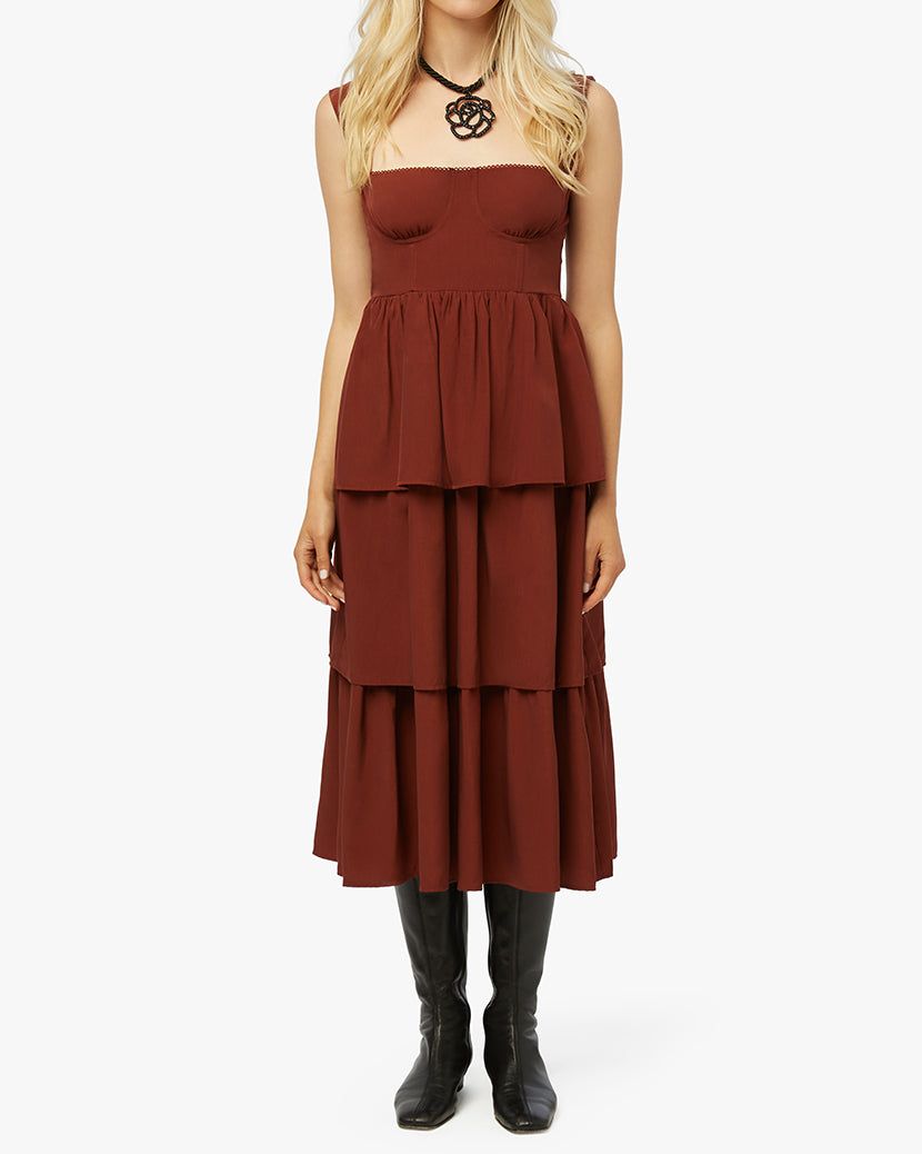 Corset Poplin Maxi Dress sold by WeWoreWhat product image thumbnail 3
