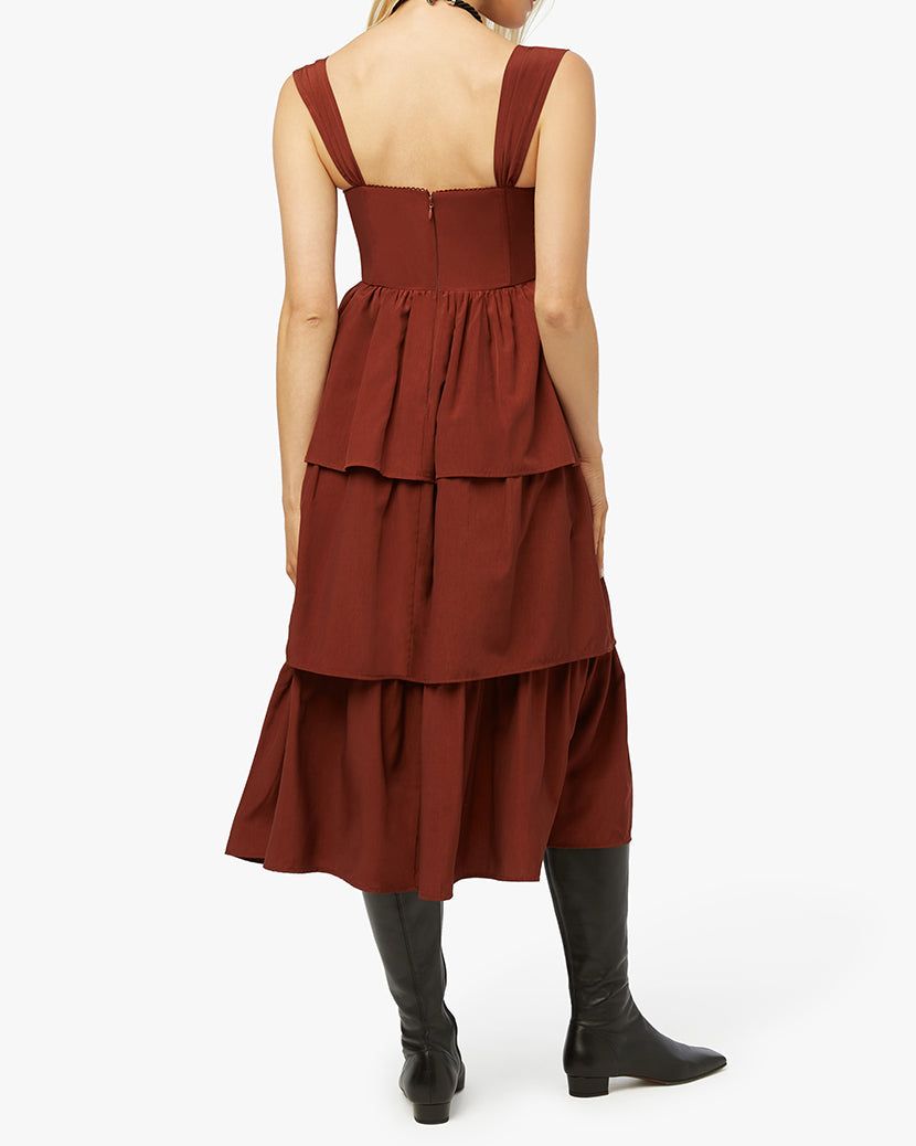 Corset Poplin Maxi Dress sold by WeWoreWhat product image thumbnail 4