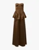 Strapless Corset Peplum Maxi Dress sold by WeWoreWhat