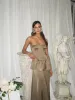 Strapless Corset Peplum Maxi Dress sold by WeWoreWhat