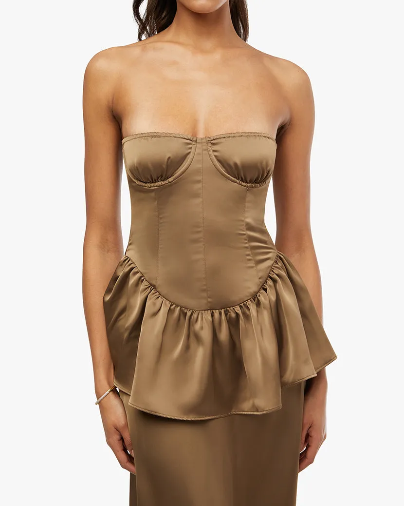 Strapless Corset Peplum Maxi Dress sold by WeWoreWhat product image thumbnail 4