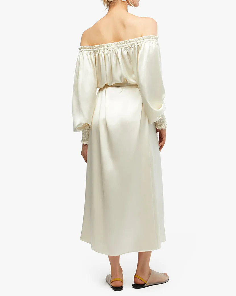 Off Shoulder Silky Maxi Dress sold by WeWoreWhat product image thumbnail 5