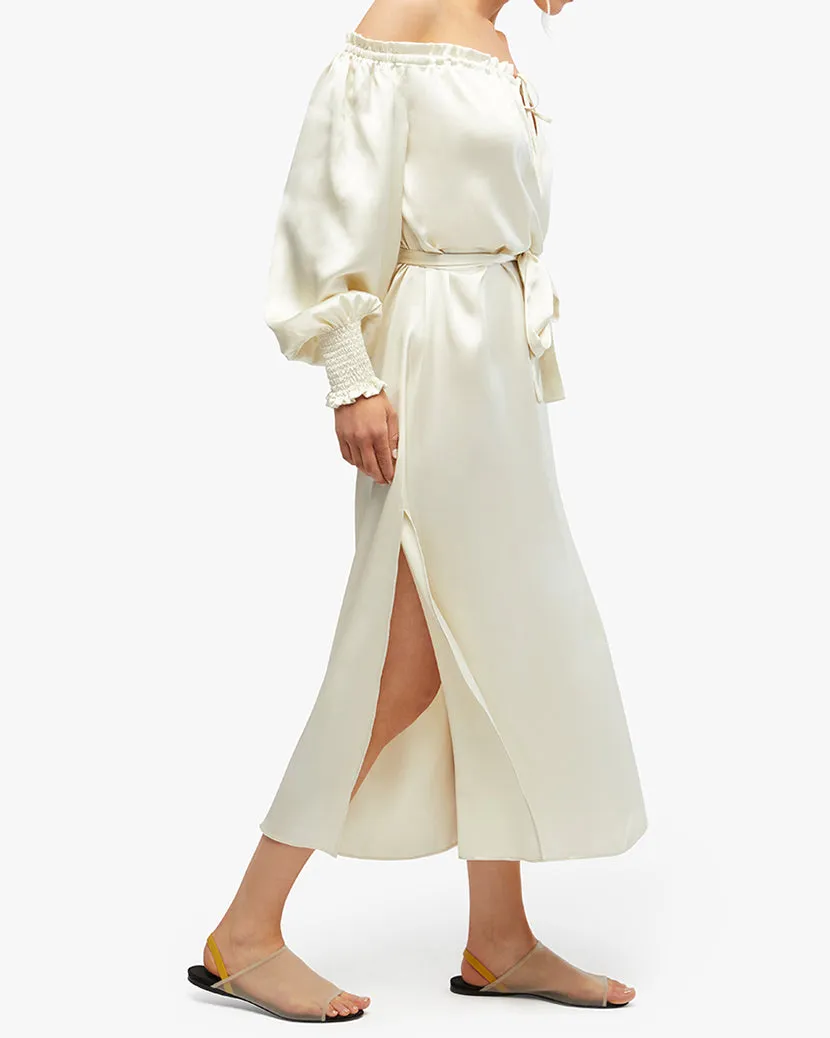 Off Shoulder Silky Maxi Dress sold by WeWoreWhat product image thumbnail 4