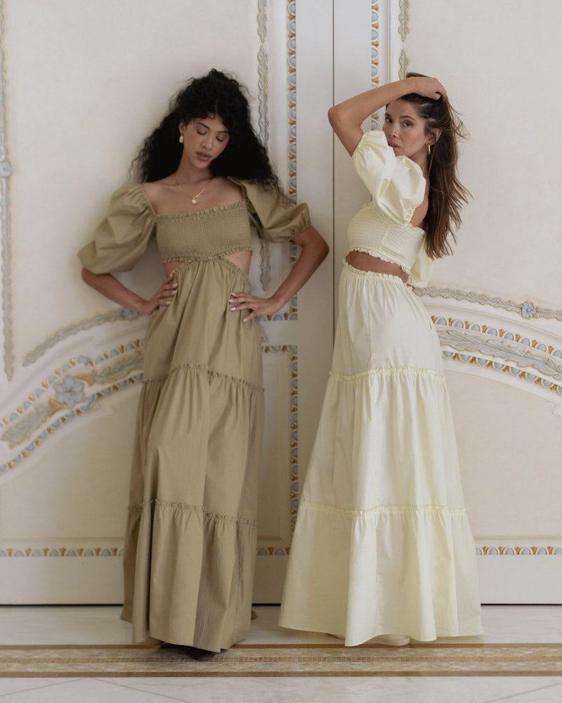 Smocked Cut Out Maxi Dress sold by WeWoreWhat product image thumbnail 3