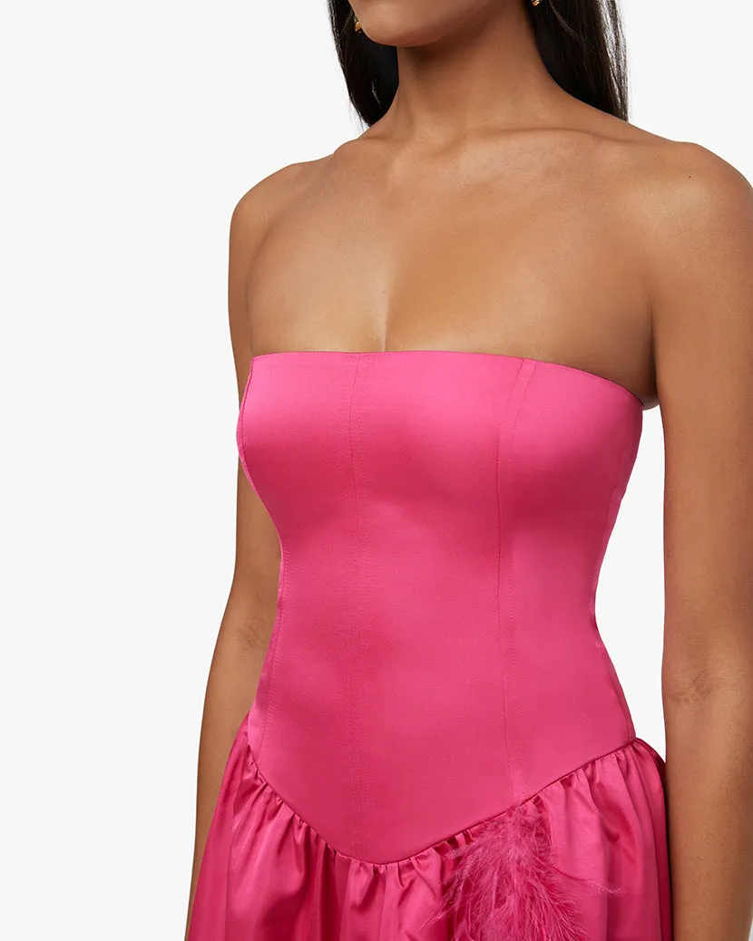 Corset Feathered Gown sold by WeWoreWhat product image thumbnail 4