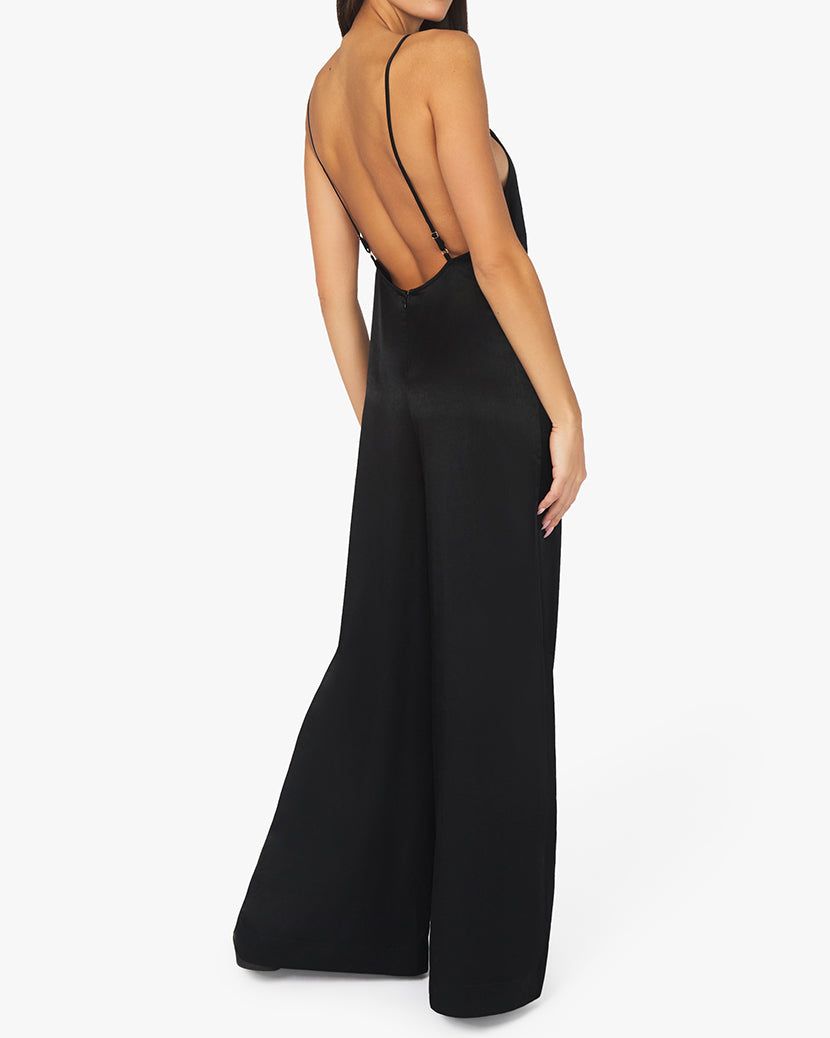 Slip Sateen Wide Leg Jumpsuit sold by WeWoreWhat product image thumbnail 5