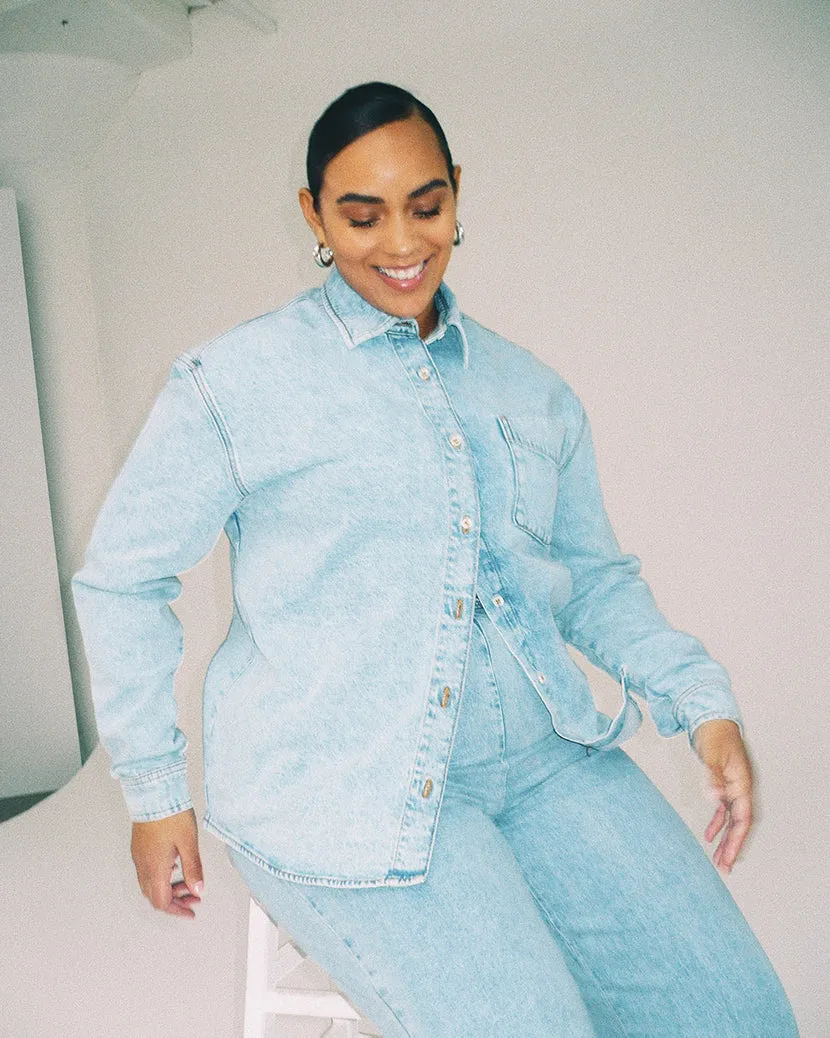 Boyfriend Indigo Denim Shirt sold by WeWoreWhat product image thumbnail 5