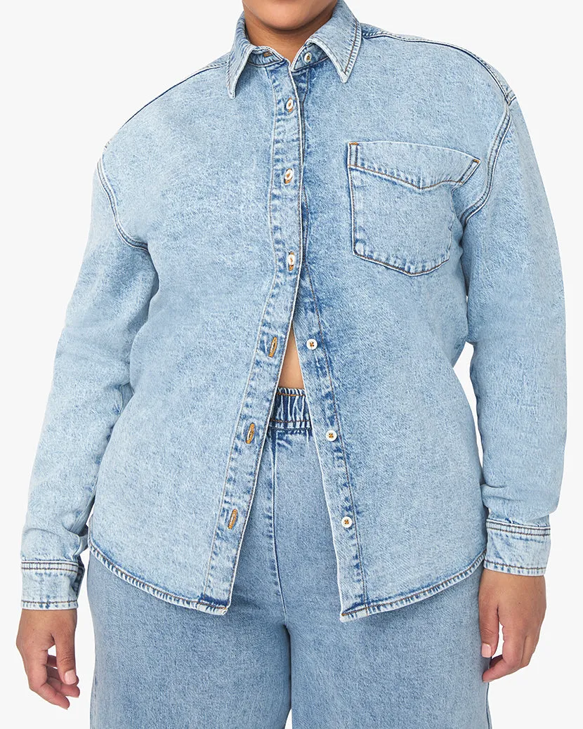 Boyfriend Indigo Denim Shirt sold by WeWoreWhat