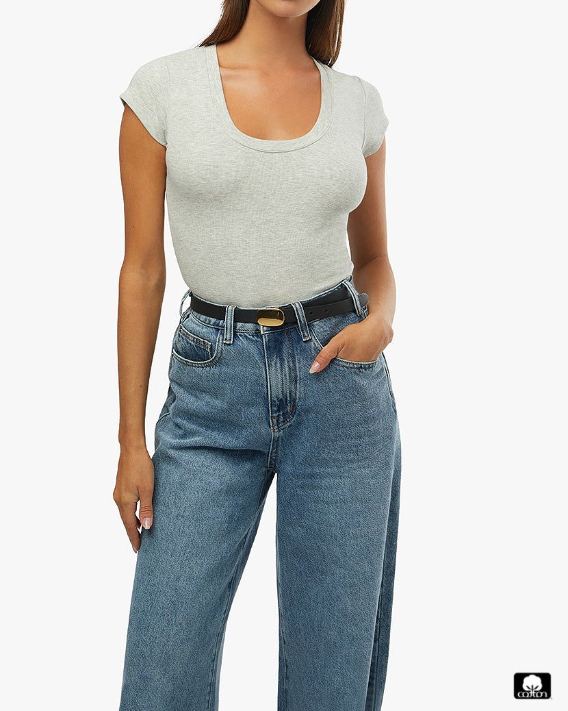 Scoop Neck Tee sold by WeWoreWhat