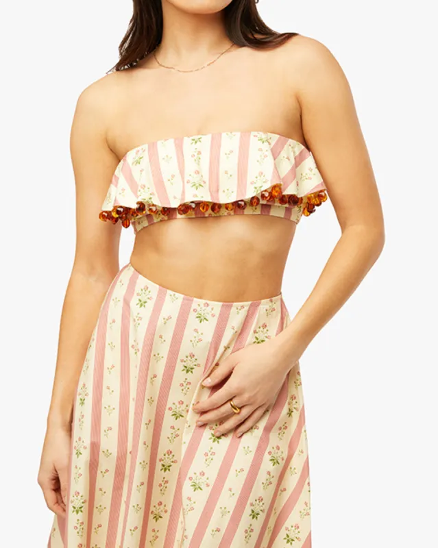 Ruffle Bandeau Top sold by WeWoreWhat