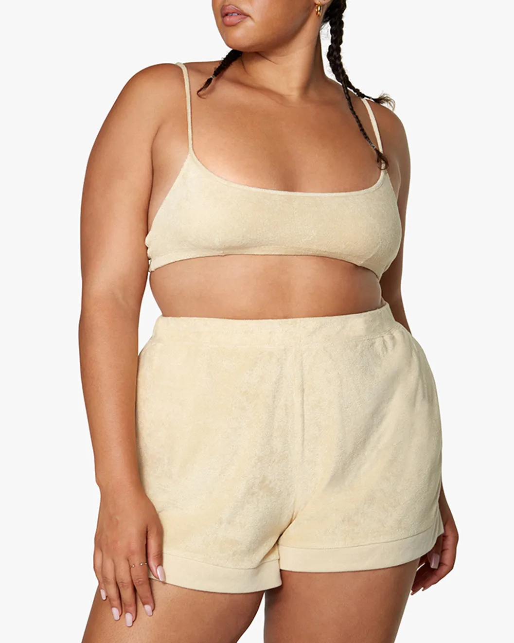 Knit Foldover Towel Terry Shorts sold by WeWoreWhat product image thumbnail 4