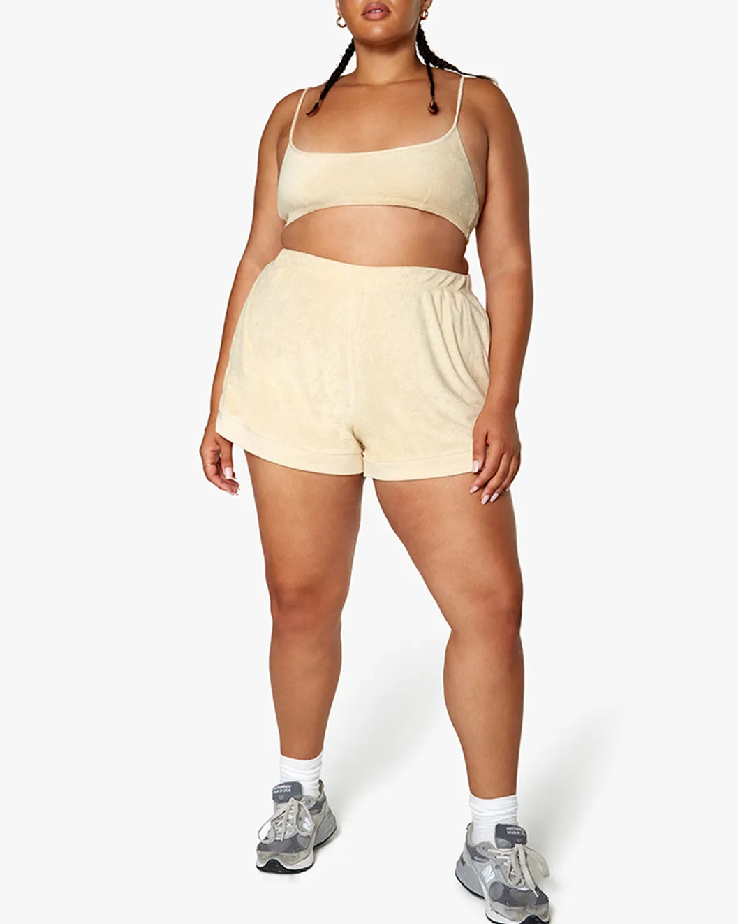 Knit Foldover Towel Terry Shorts sold by WeWoreWhat product image thumbnail 5