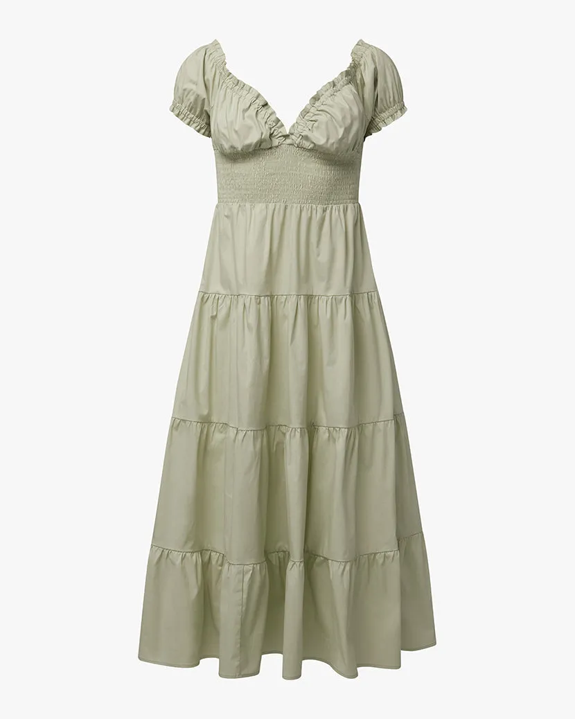 Puff Sleeve Smocked Midi Dress sold by WeWoreWhat product image thumbnail 2