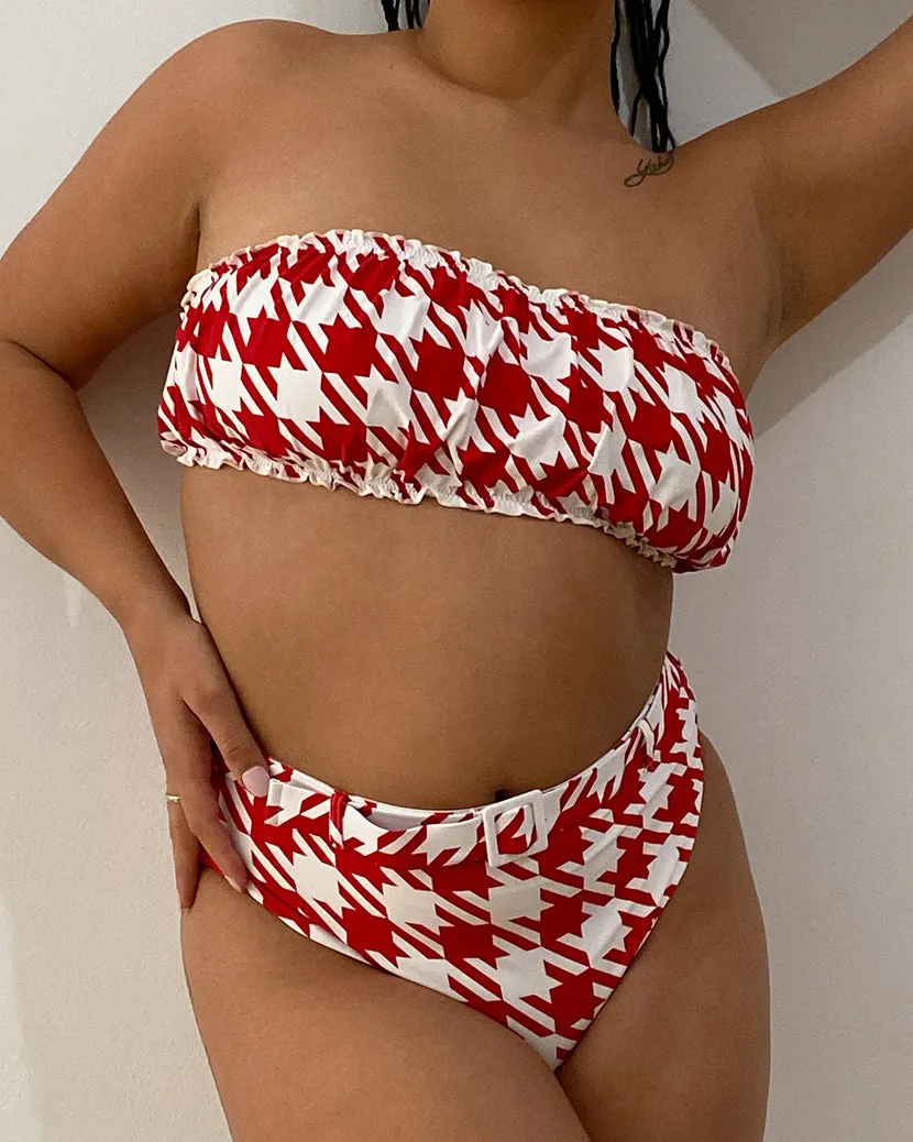 Emily Oversized Houndstooth Bikini Bottom sold by WeWoreWhat product image thumbnail 3