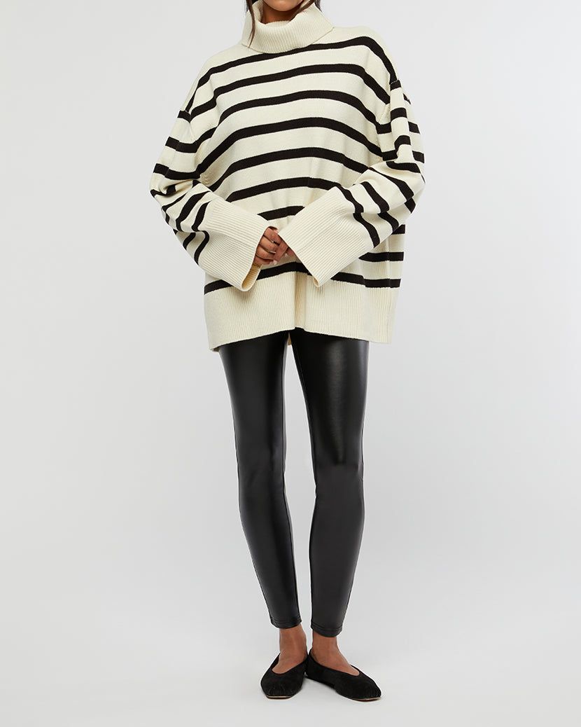 Striped Turtle Neck Sweater sold by WeWoreWhat product image thumbnail 5