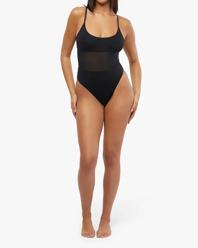 Mesh Scoop One Piece sold by WeWoreWhat