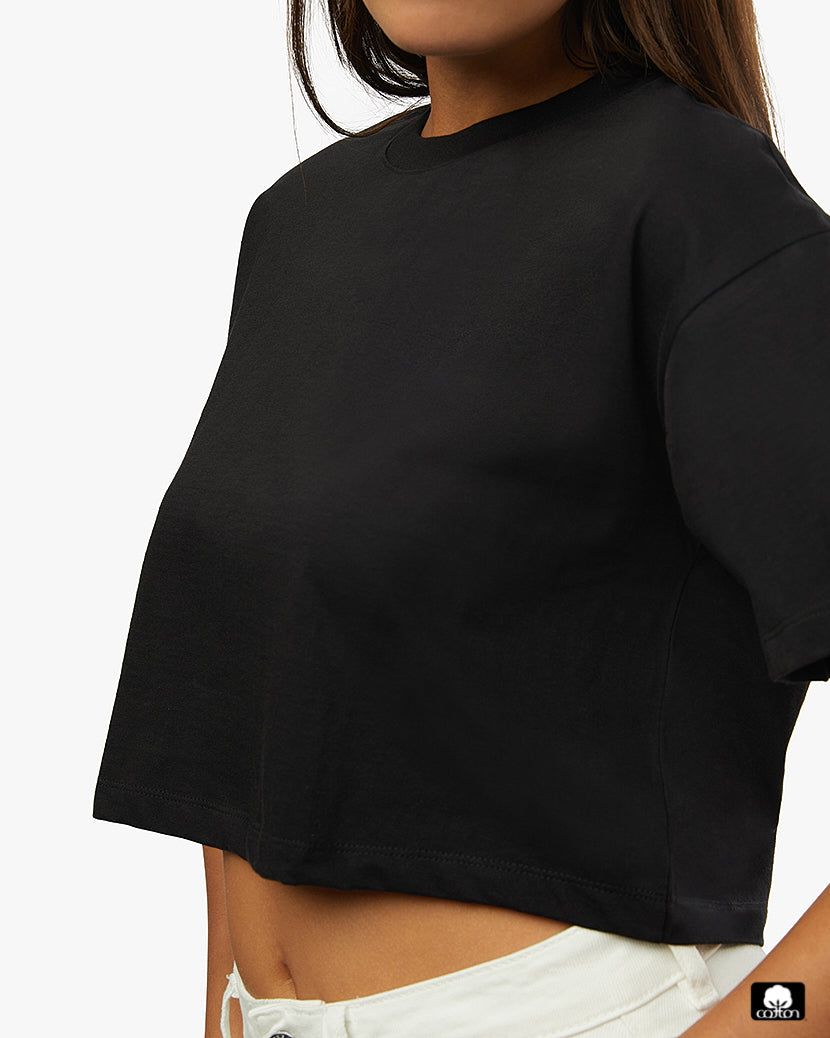 Cropped Cotton Jersey Boxy Tee sold by WeWoreWhat product image thumbnail 3