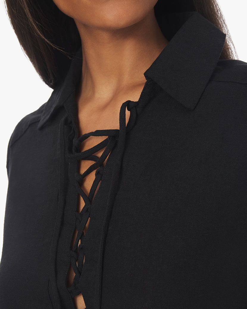 Lace-Up Linen Caftan sold by WeWoreWhat product image thumbnail 5