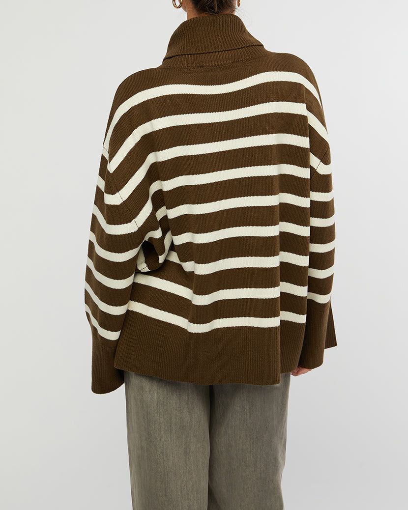 Striped Turtle Neck Sweater sold by WeWoreWhat product image thumbnail 5