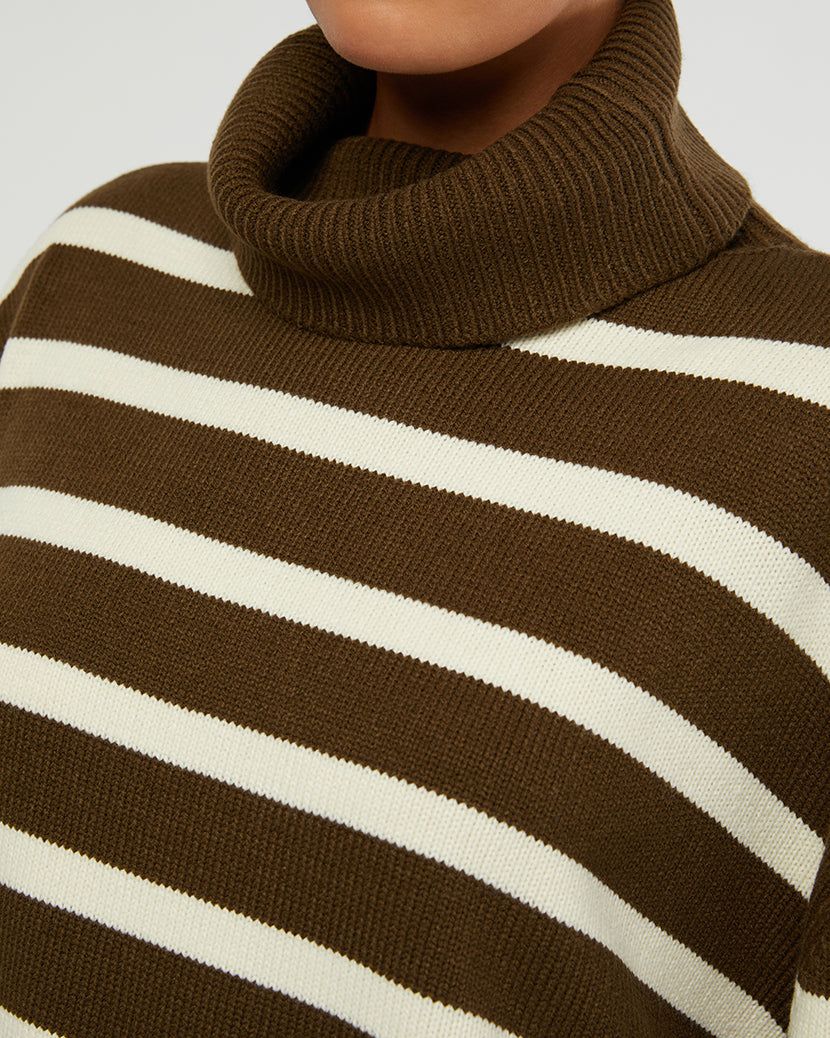 Striped Turtle Neck Sweater sold by WeWoreWhat product image thumbnail 4