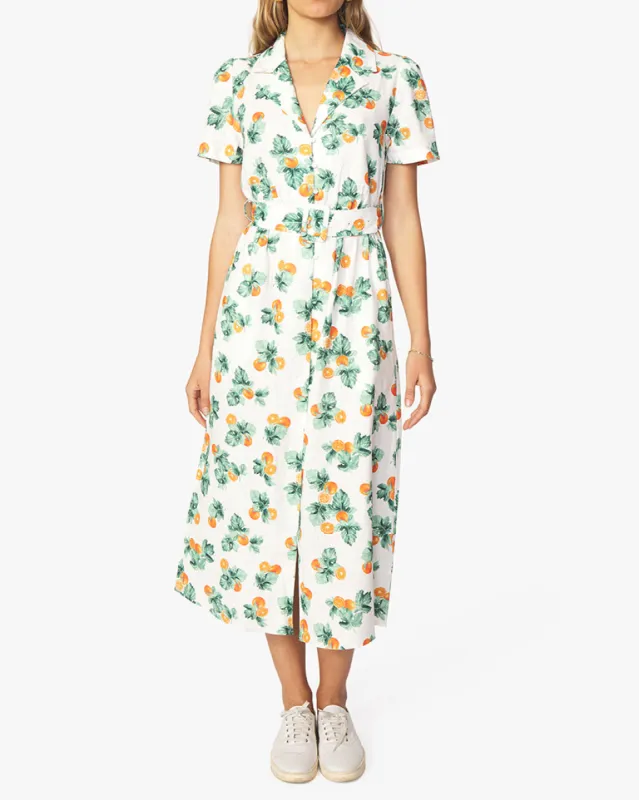 Camp Collar Oranges Linen Shirt Dress made by WeWoreWhat