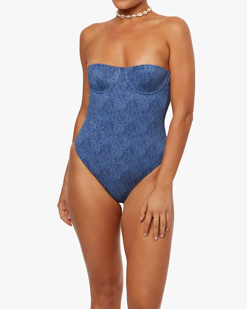 Balconette Denim One Piece sold by WeWoreWhat product image thumbnail 4