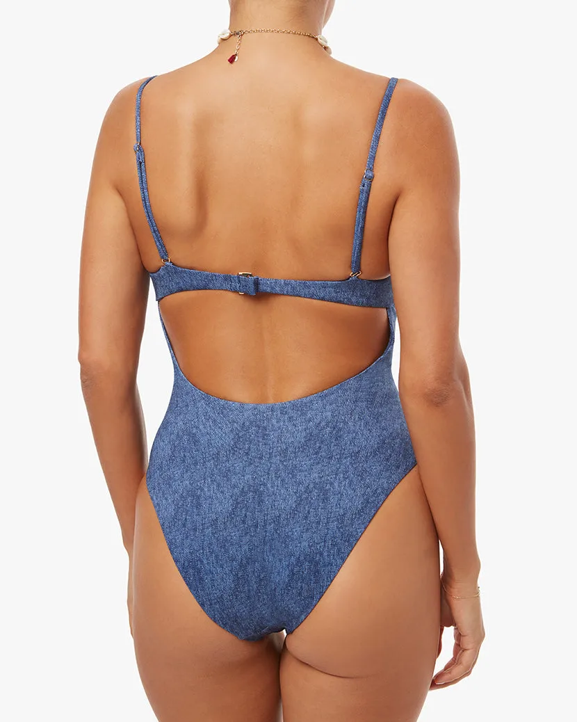 Balconette Denim One Piece sold by WeWoreWhat product image thumbnail 3
