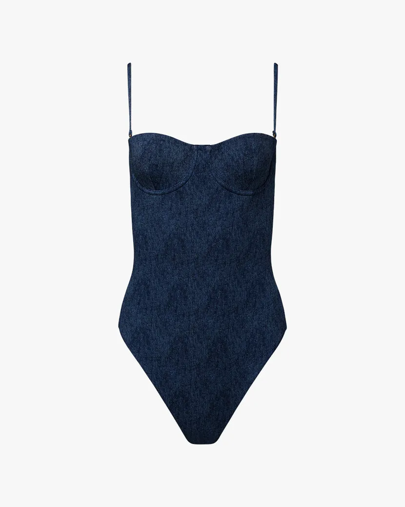 Balconette Denim One Piece sold by WeWoreWhat product image thumbnail 2
