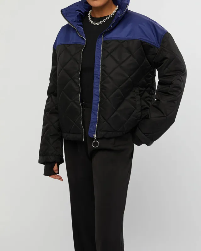 Color Blocked Quilted Puffer Jacket sold by WeWoreWhat