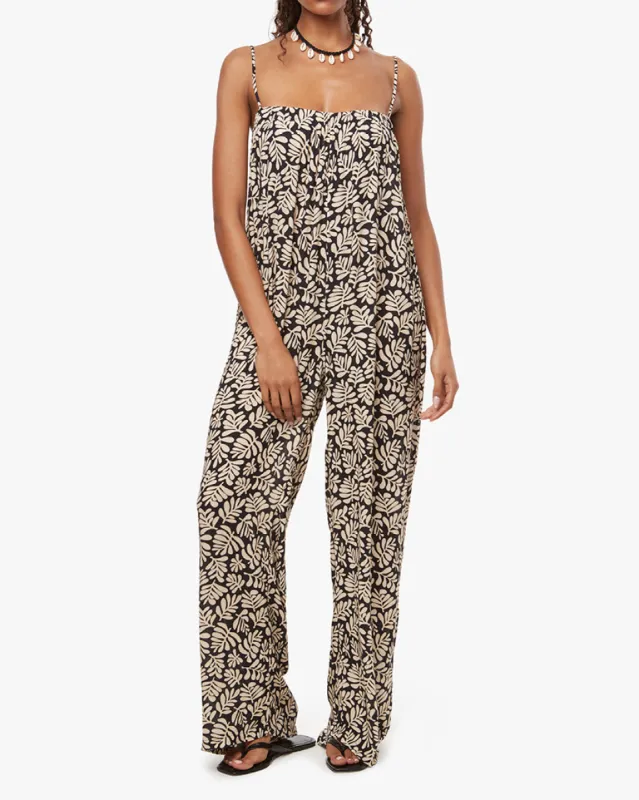 Wide Leg Pull On Safari Leaves Jumpsuit sold by WeWoreWhat