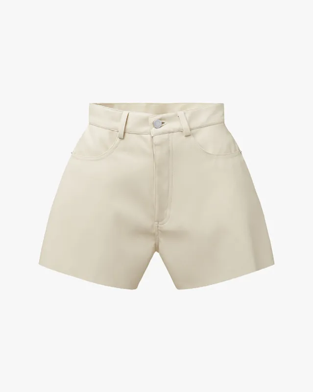 Flare Vegan Leather Bell Short sold by WeWoreWhat