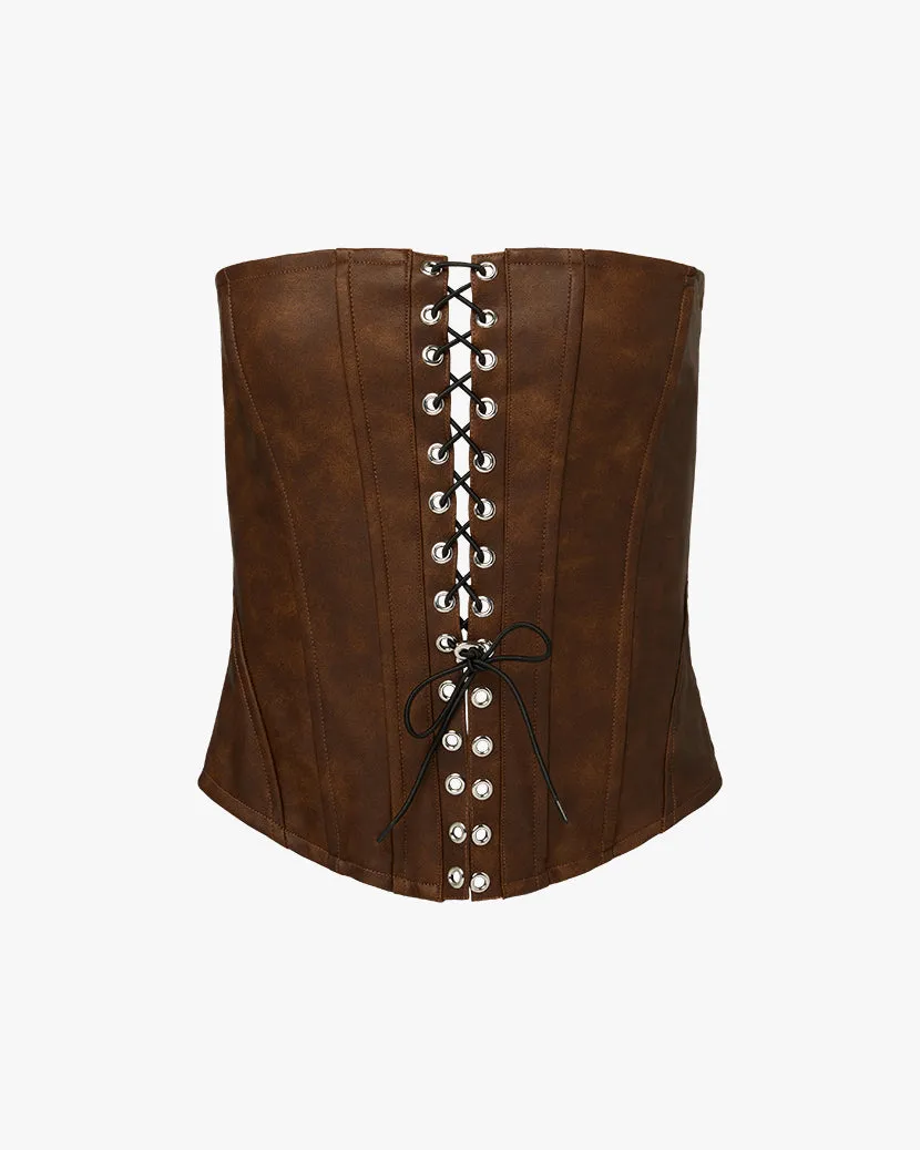 Lace Front Corset Top sold by WeWoreWhat product image thumbnail 2