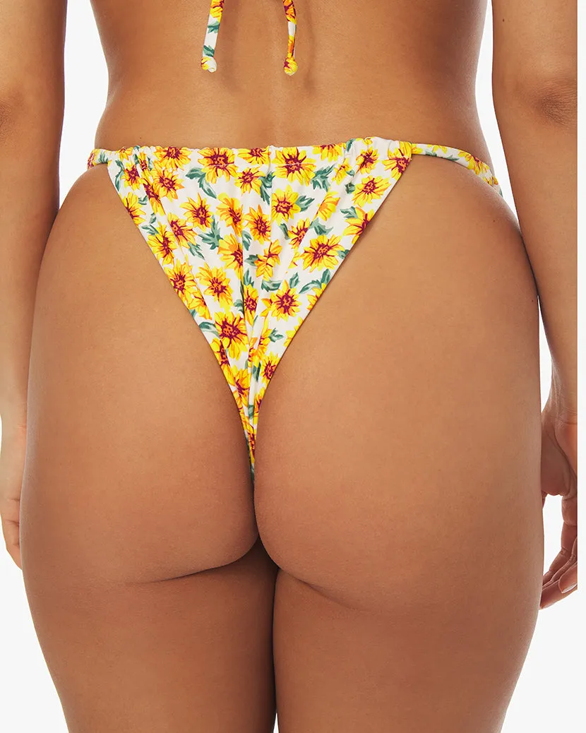 Adjustable Ruched Micro Sunflowers Bikini Bottom sold by WeWoreWhat product image thumbnail 4