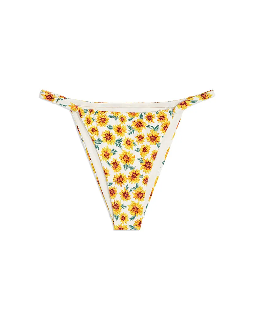 Adjustable Ruched Micro Sunflowers Bikini Bottom sold by WeWoreWhat product image thumbnail 2