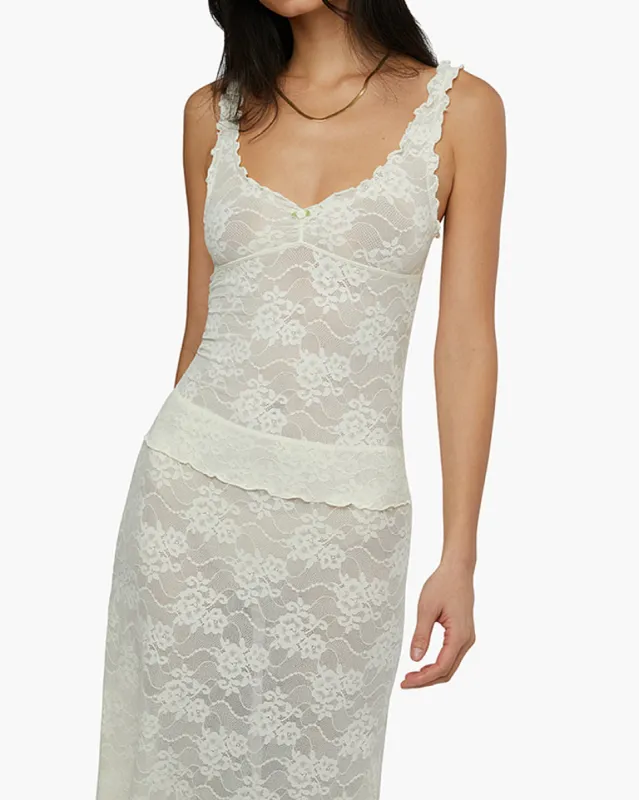 Lace Rosette Tank sold by WeWoreWhat