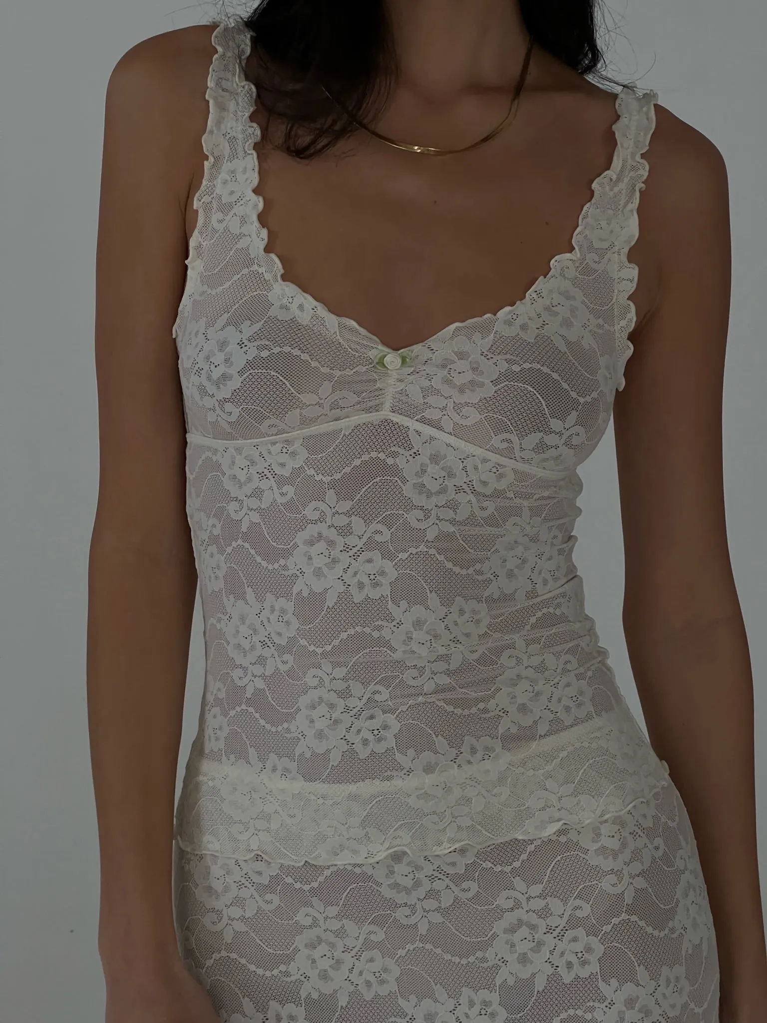 Lace Rosette Tank sold by WeWoreWhat product image thumbnail 3
