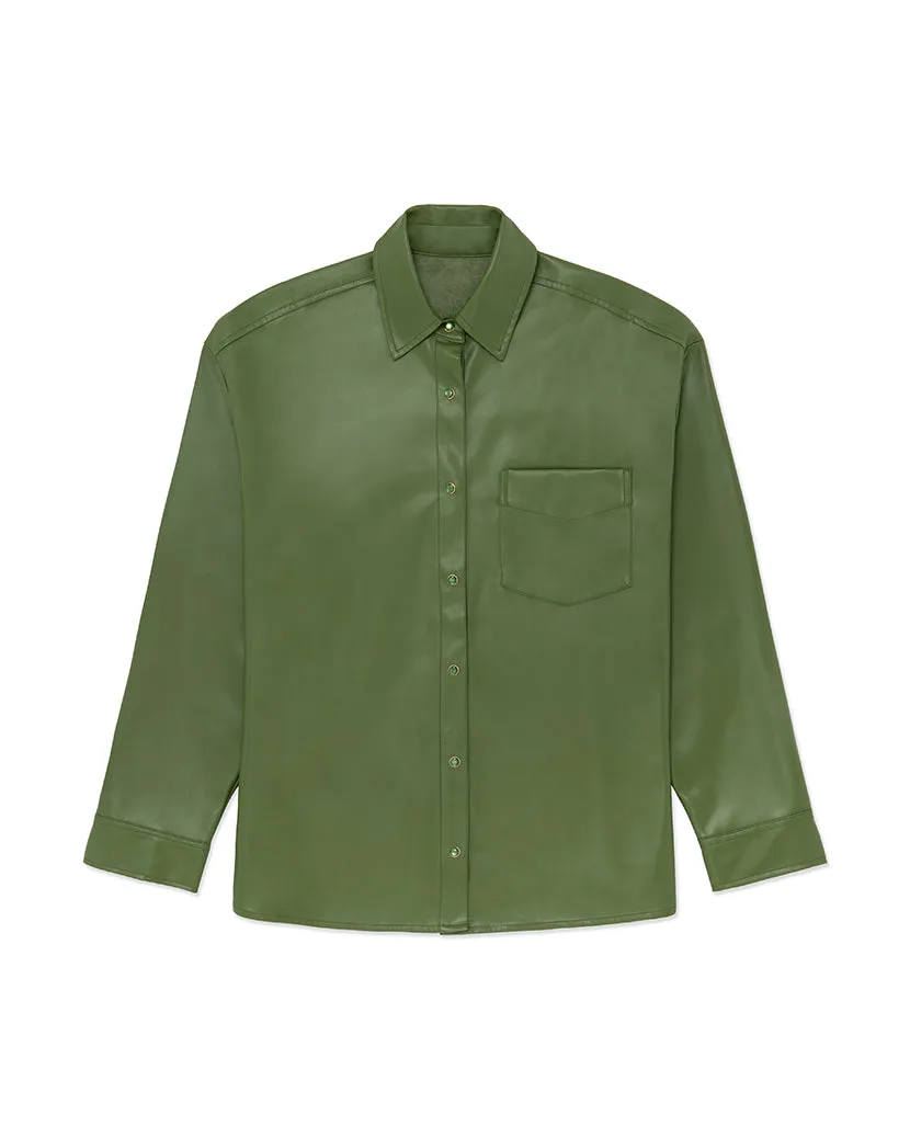 Vegan Leather Overshirt sold by WeWoreWhat product image thumbnail 2