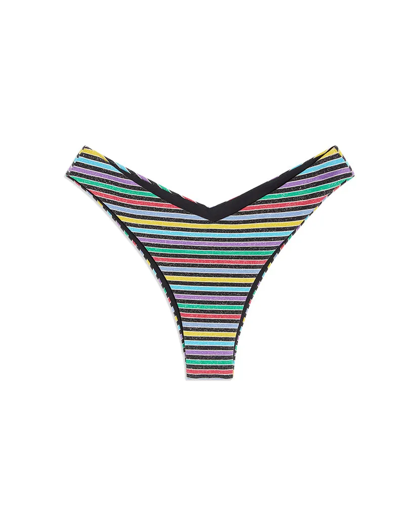 Delilah Lurex Stripe Bikini Bottom sold by WeWoreWhat product image thumbnail 3