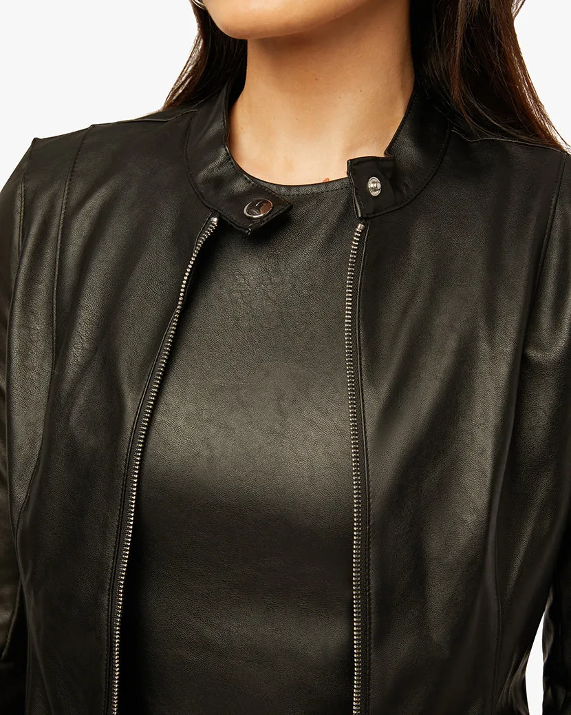 Vegan Leather Moto Jacket sold by WeWoreWhat product image thumbnail 4