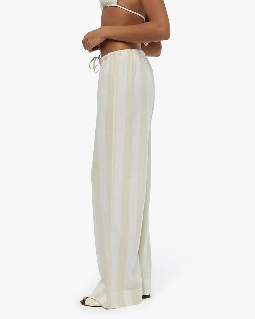 Linen Wide Stripe Drawstring Pant sold by WeWoreWhat product image thumbnail 3