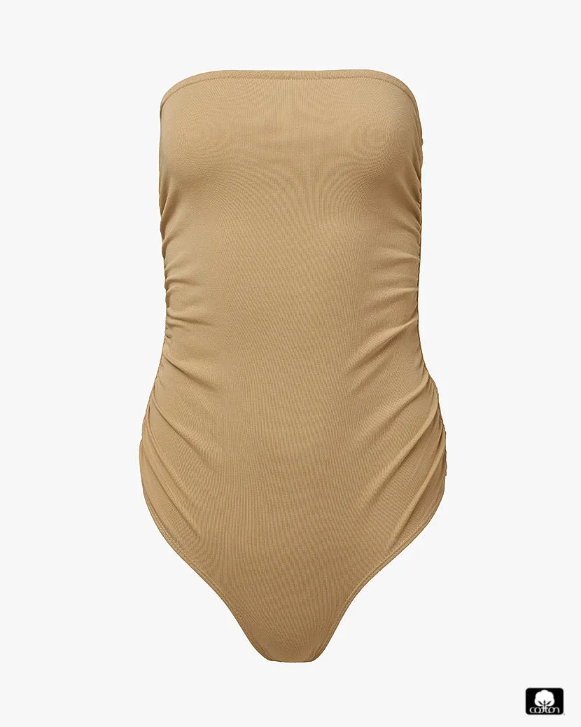 Ruched Strapless Bodysuit sold by WeWoreWhat product image thumbnail 2